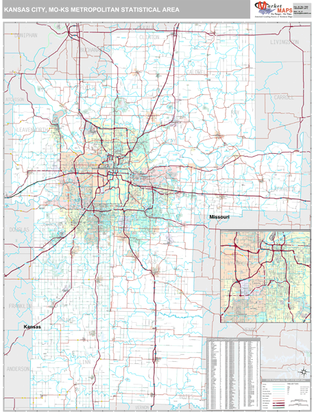 Kansas City Metro Area Map Book Premium Style